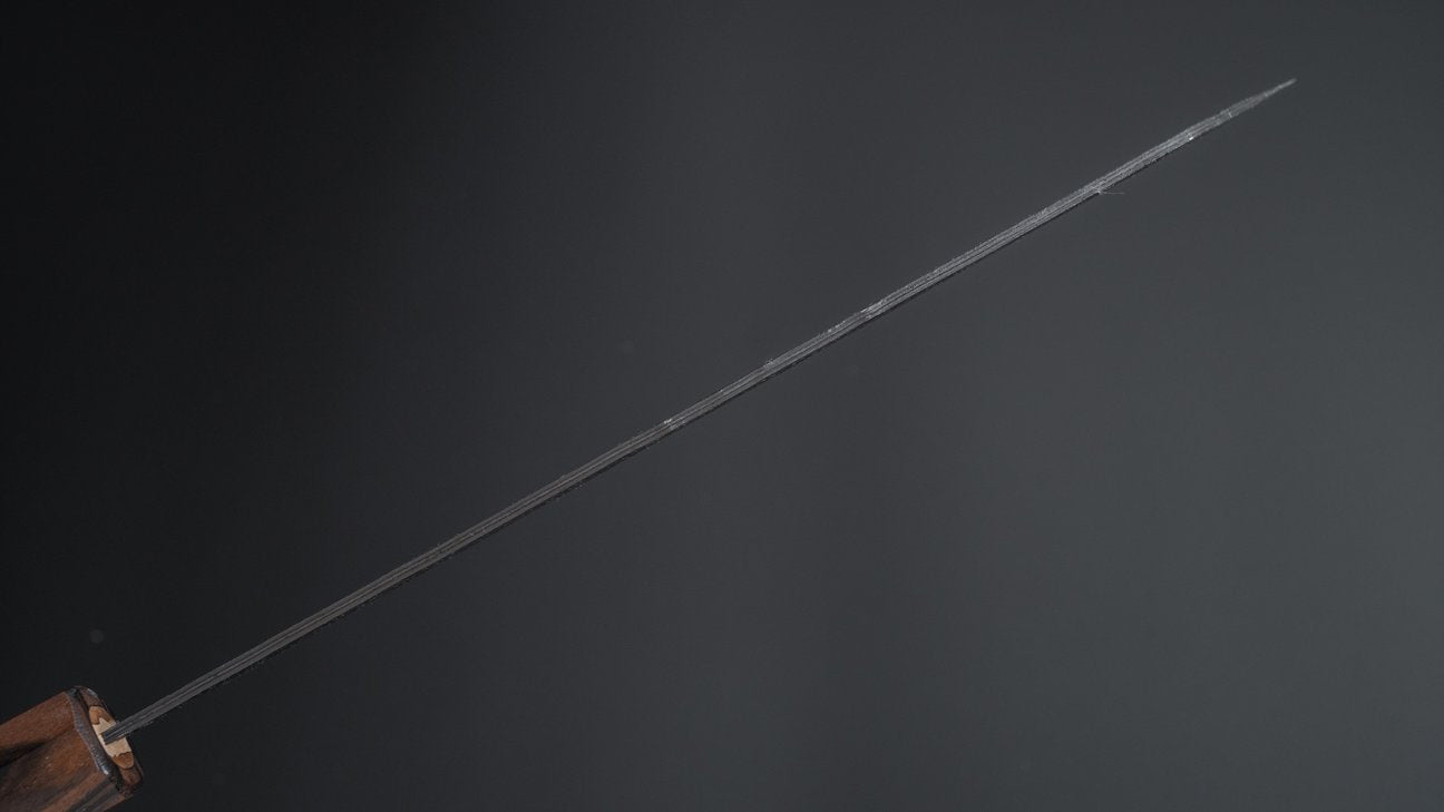 Hitohira Futana SB Kuro Nashiji Kiritsuke Gyuto 210 mm kersenhouten handvat 