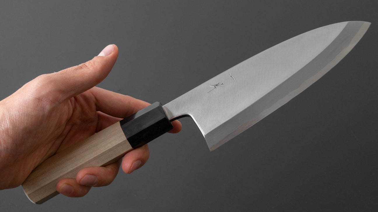 Hitohira Kikuchiyo Manzo Blue #2 Deba 150mm Ho Wood Handle (Saya)