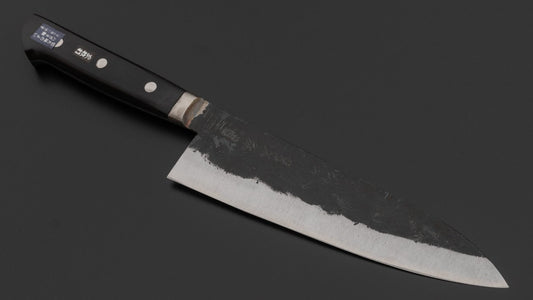 Morihei Hisamoto Kurouchi Wit #1 Gyuto 180 mm Pakka-handvat