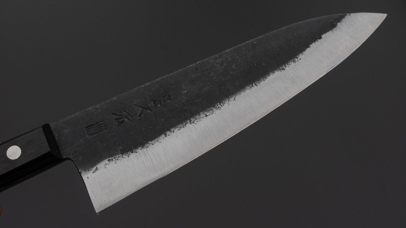 Morihei Hisamoto Kurouchi Wit #1 Gyuto 180 mm Pakka-handvat (geen bolster)