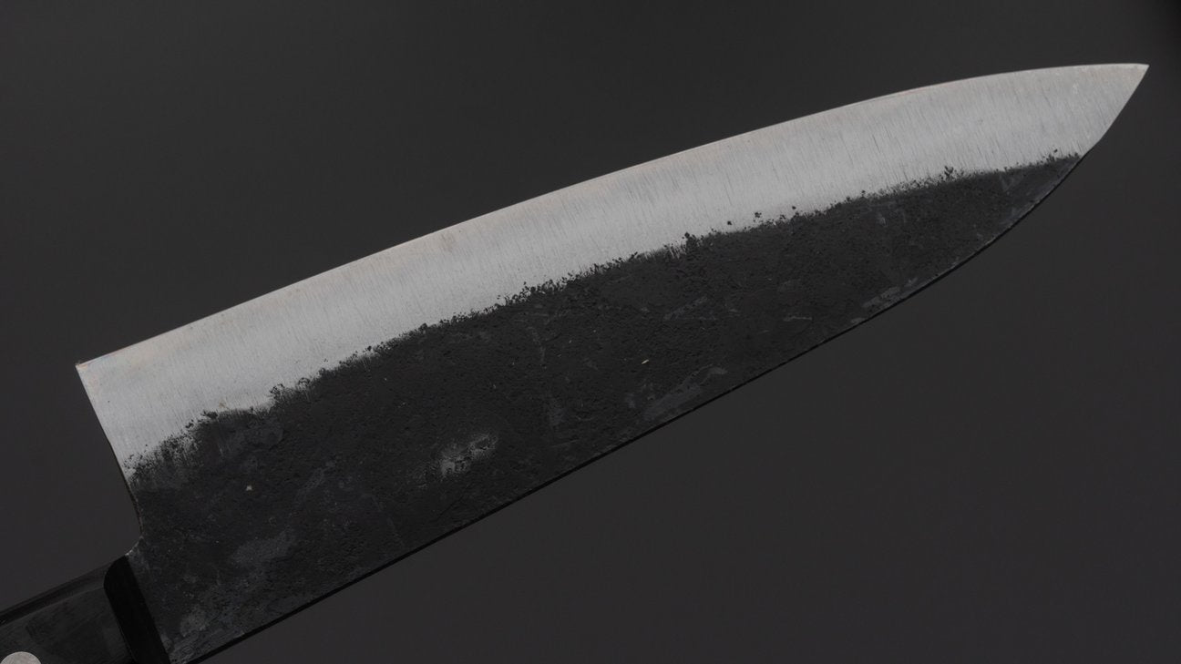 Morihei Hisamoto Kurouchi Wit #1 Gyuto 180 mm Pakka-handvat (geen bolster)