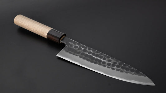 Hitohira Hinode Tsuchime Wit #2 Gyuto 210 mm Ho houten handvat