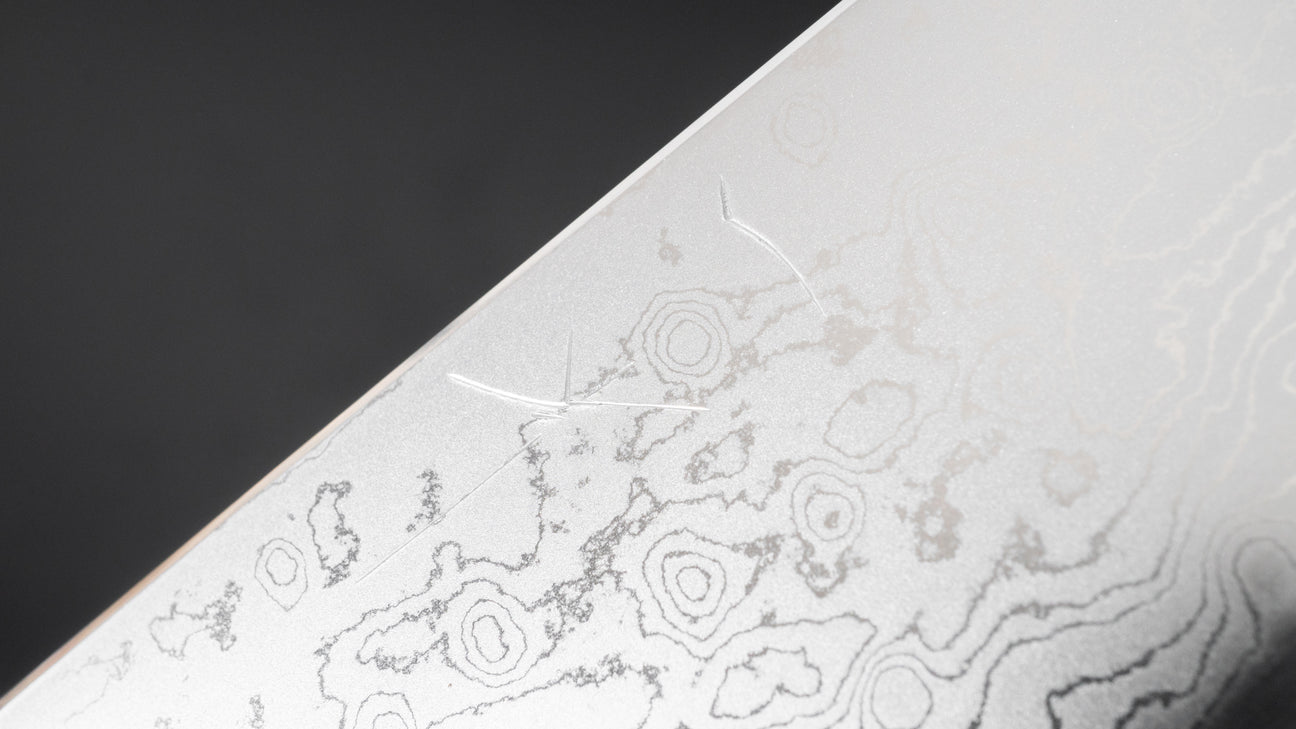 Hitohira Togashi White #1 Damascus Gyuto 240mm Ebony Handle