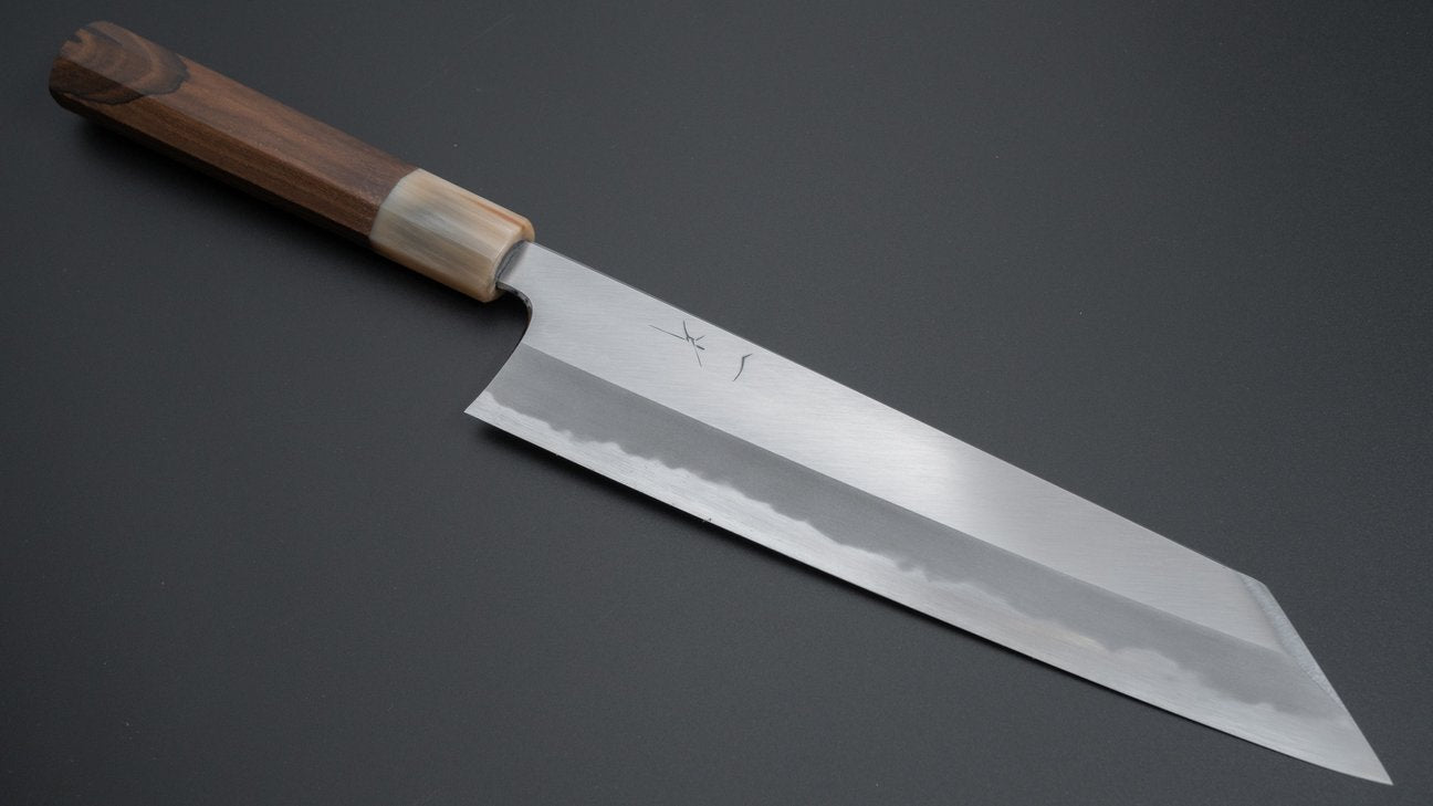 Hitohira Tanaka Kyuzo Blue #1 Migaki Kiritsuke Gyuto 240mm Ziricote Handle (Extra Height)