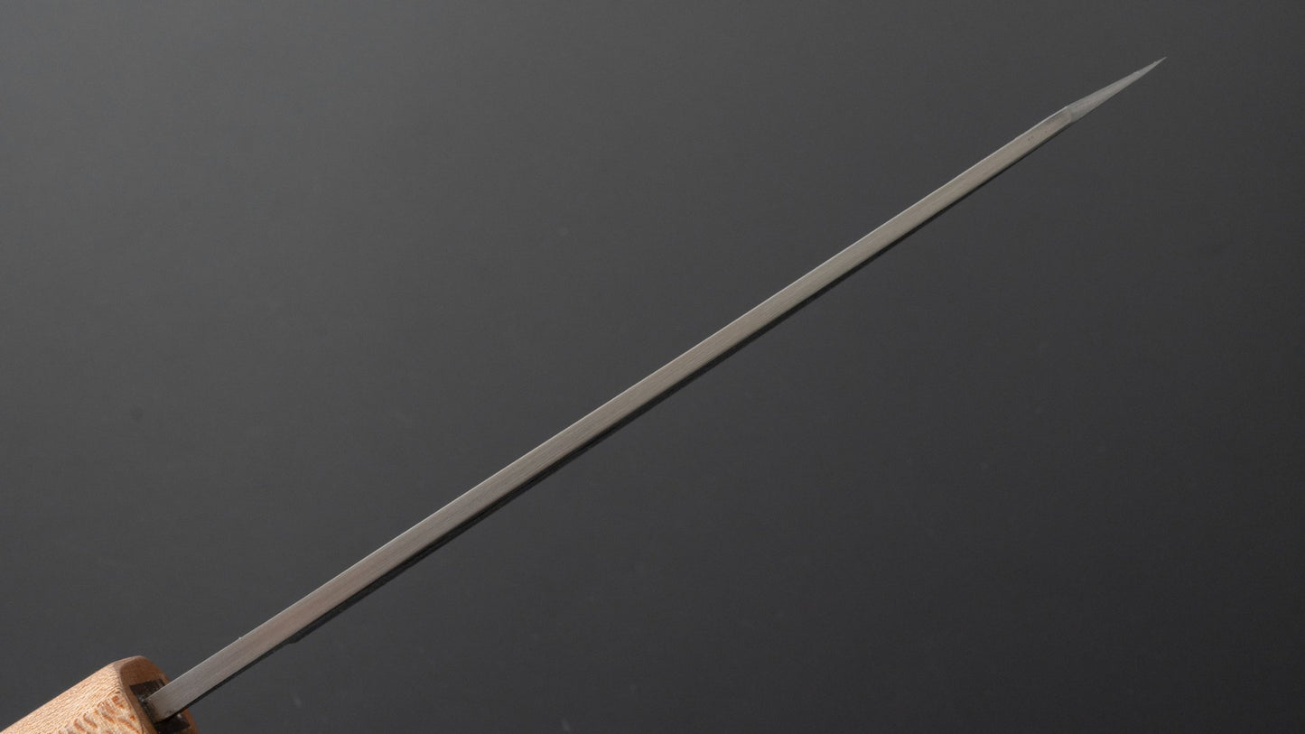 Hitohira TD Blue #2 Stainless Clad Kurouchi Honesuki Kaku 150mm Walnut Handle