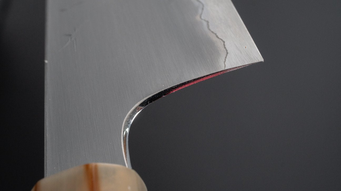 Hitohira Togashi wit #1 roestvrij beklede Kasumi Gyuto 240 mm ebbenhouten handvat