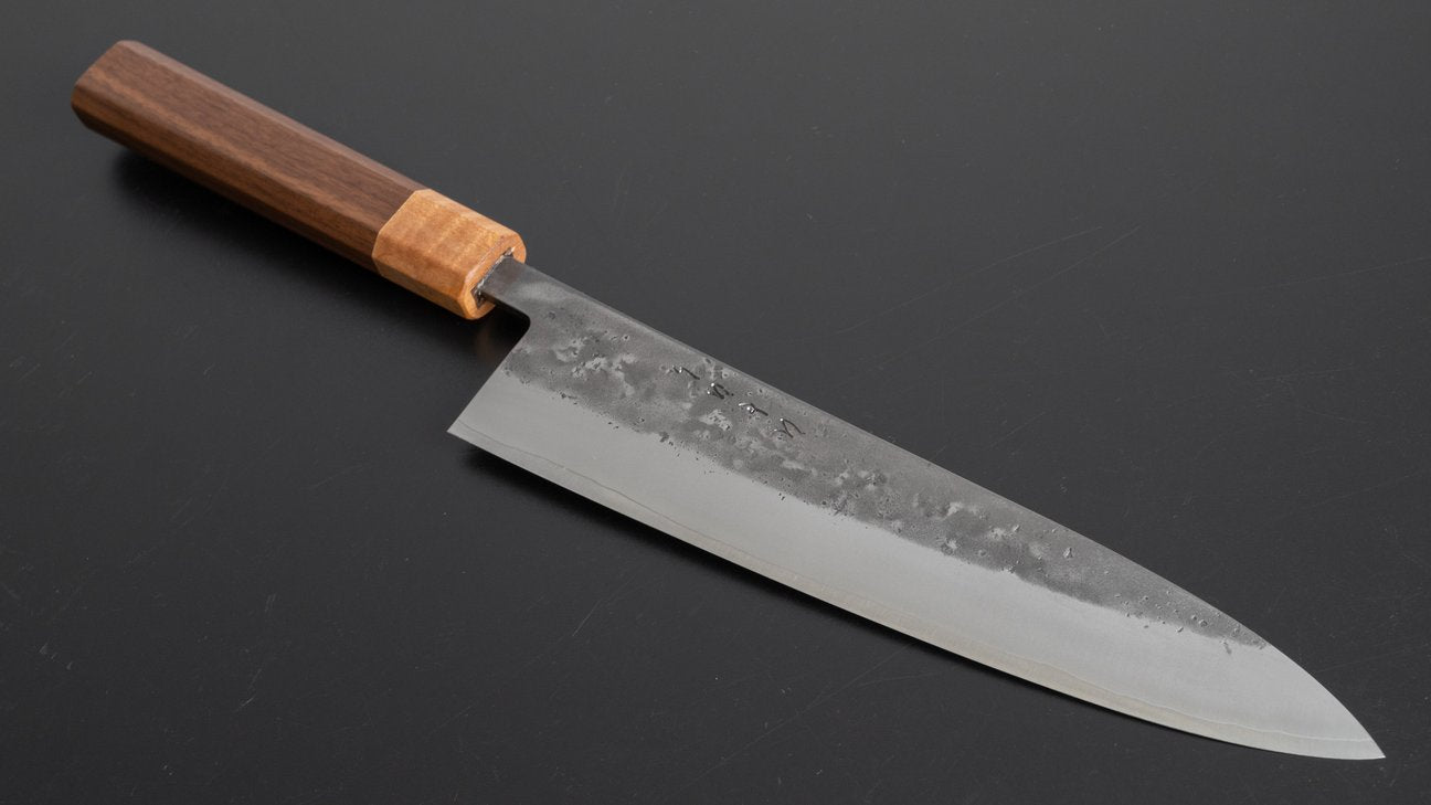 Hitohira TD SLD Nashiji Gyuto 210mm Walnut Handle