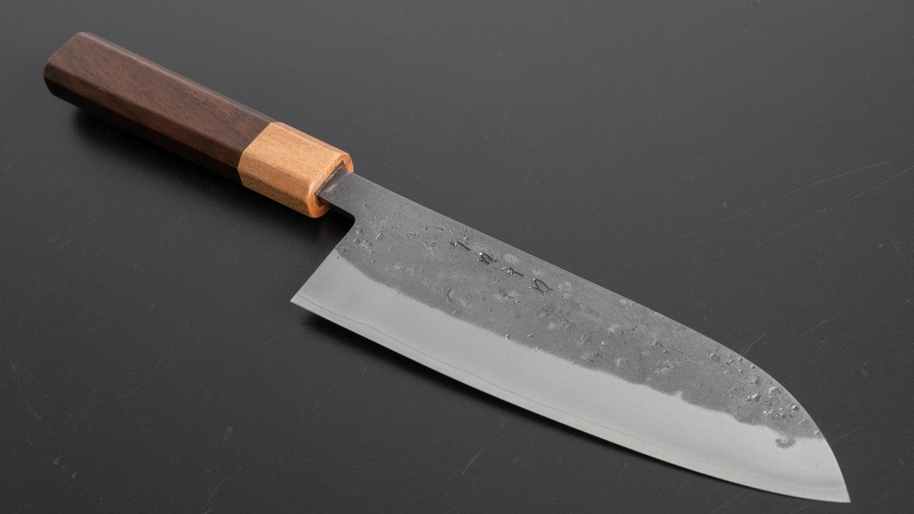 Hitohira TD SLD Nashiji Santoku 165mm Walnut Handle