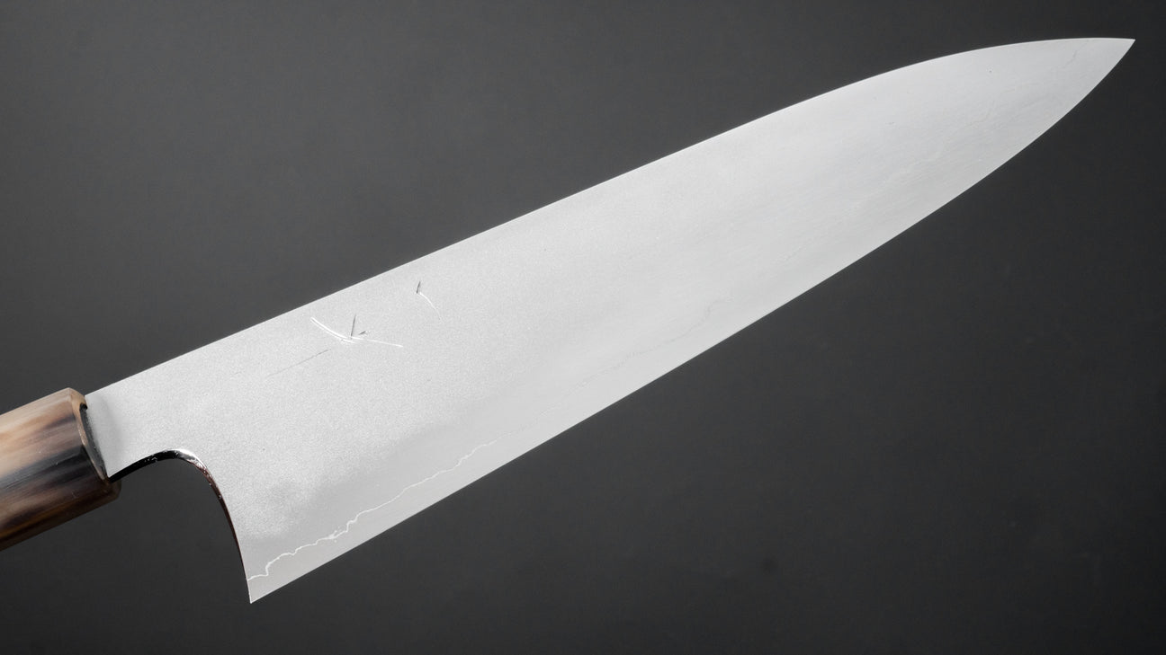 Hitohira Kikuchiyo Yohei Ginsan Kasumi Gyuto 210mm Ebony Handle