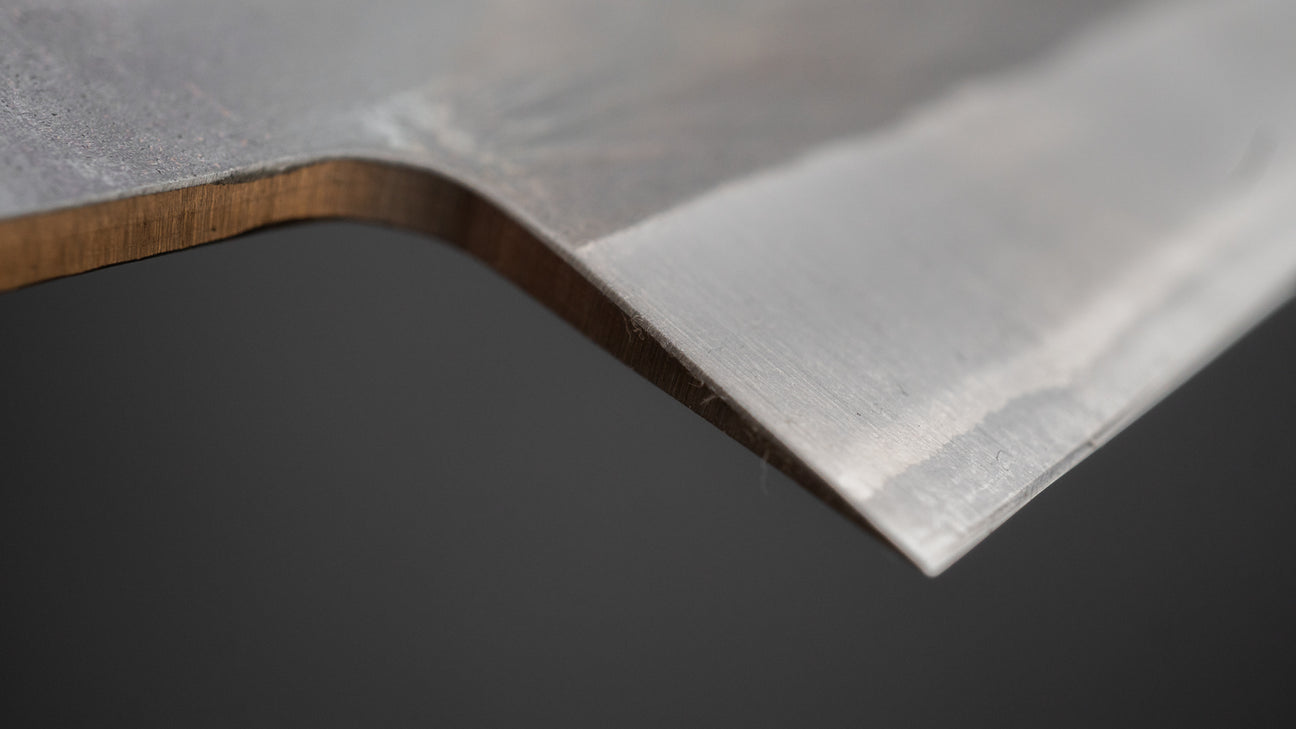 Hitohira TD Blue #2 Stainless Clad Kurouchi Gyuto 165mm Walnut Handle