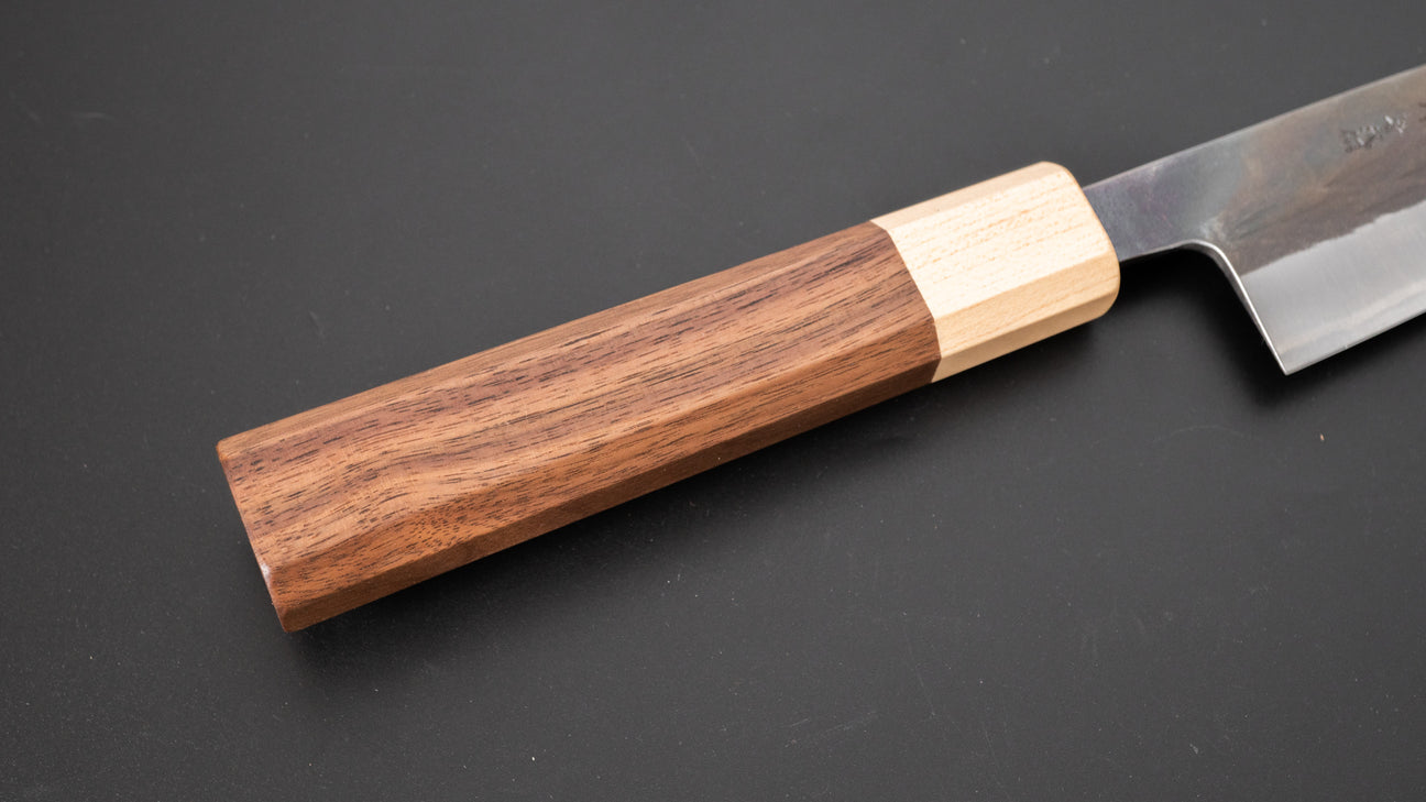 Hitohira TD Blue #2 Stainless Clad Kurouchi Gyuto 165mm Walnut Handle