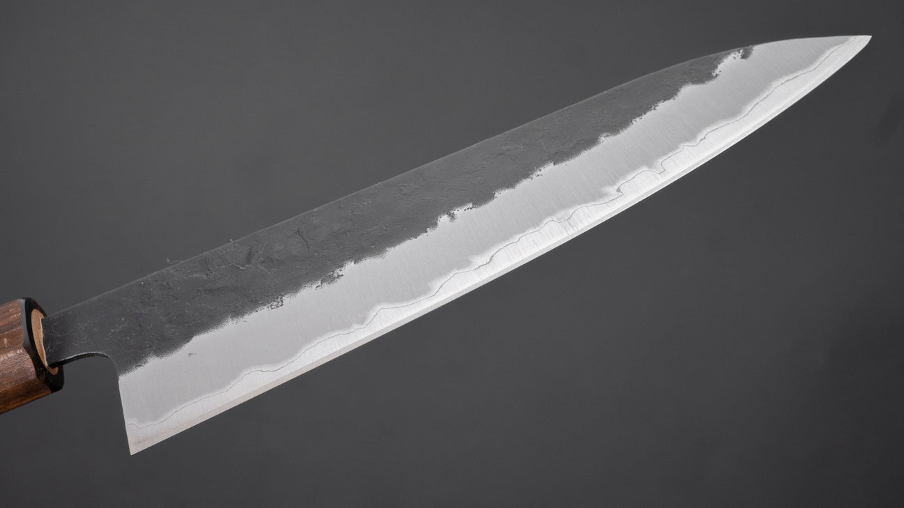 Hitohira Futana SB Kuro Nashiji Gyuto 180mm Cherry Wood Handle