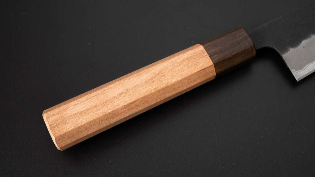 Hitohira Futana SB Kuro Nashiji Gyuto 180mm Cherry Wood Handle
