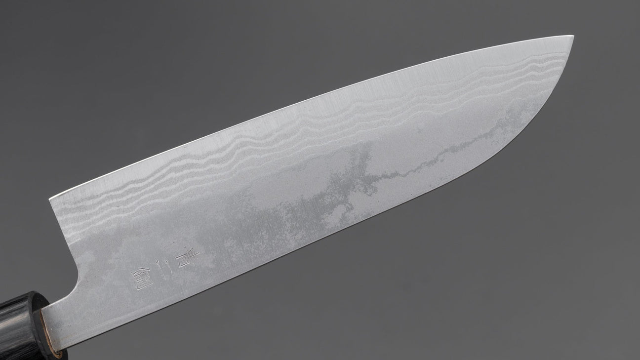 Hitohira GR Blue #2 Damascus Santoku 135mm Rosewood Handle