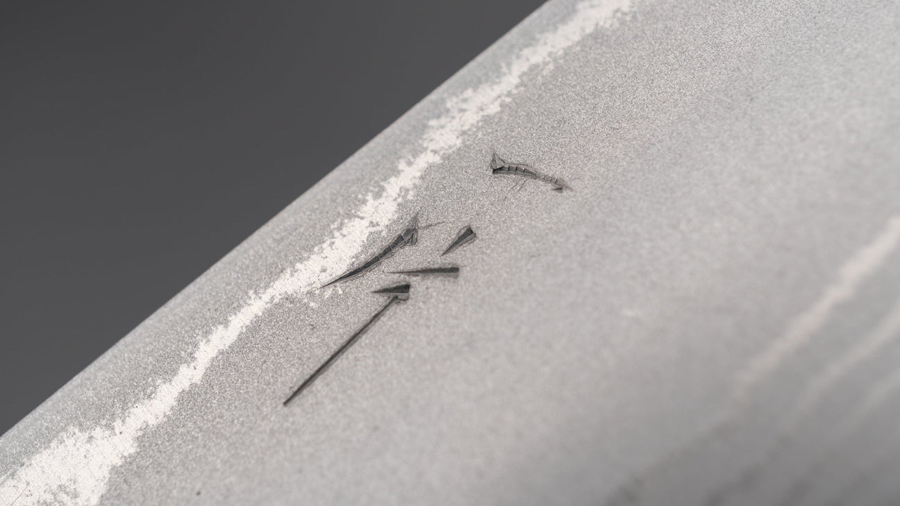 Hitohira GR Blue #2 Damascus Santoku 135mm Rosewood Handle