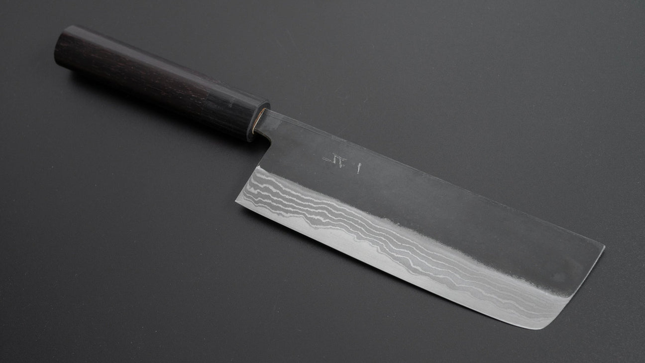 Hitohira HS White #2 Damascus Nakiri 165mm Rosewood Handle