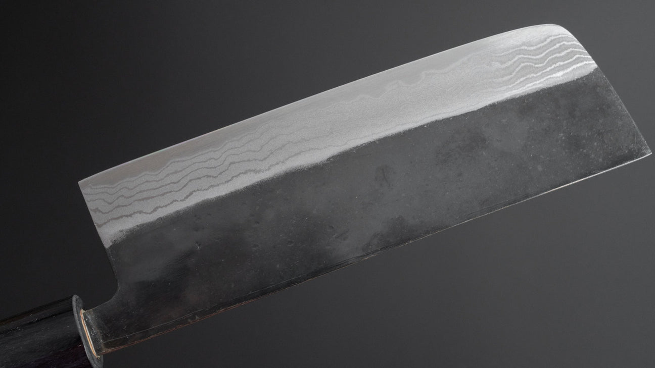 Hitohira HS White #2 Damascus Nakiri 165mm Rosewood Handle