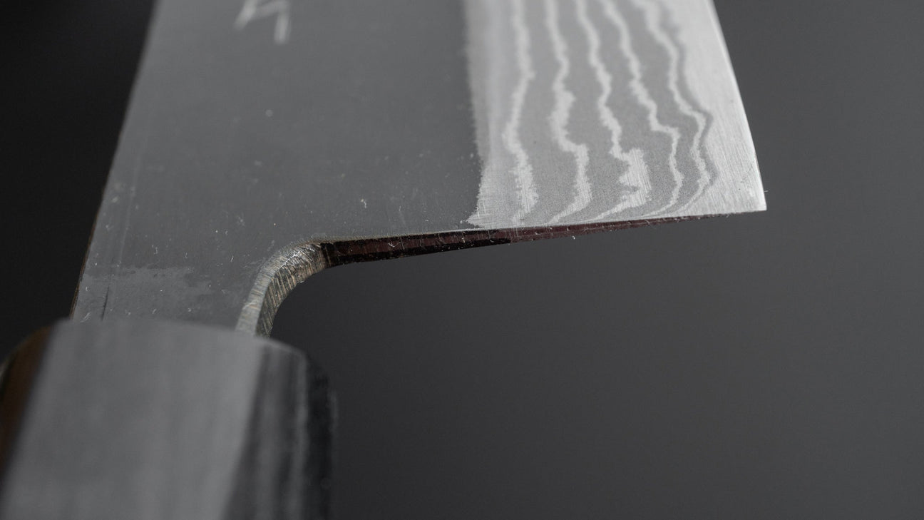 Hitohira HS White #2 Damascus Nakiri 165mm Rosewood Handle