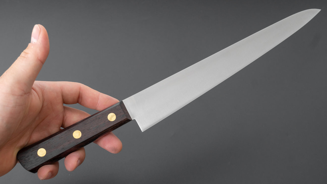 Kanehide Bessaku Left-Handed Sujihiki 240mm Rosewood Handle