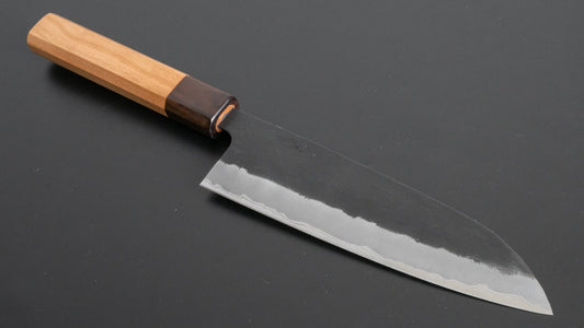 Hitohira Futana SB Kuro Nashiji Santoku 170 mm kersenhouten handvat