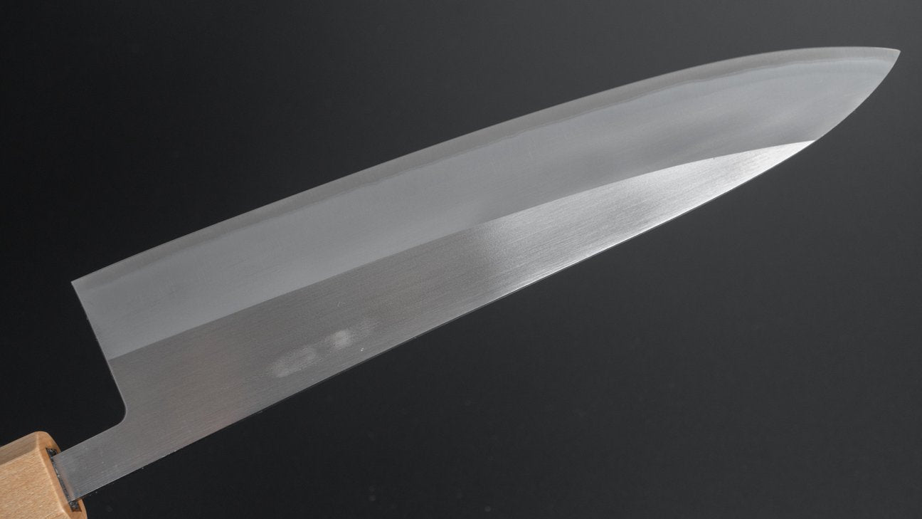 Hitohira TD Blue #2 Stainless Clad Migaki Gyuto 210mm Walnut Handle