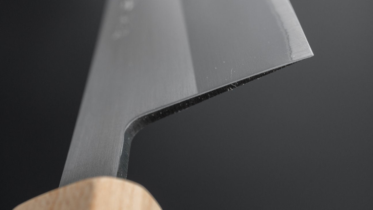 Hitohira TD Blue #2 Stainless Clad Migaki Gyuto 210mm Walnut Handle