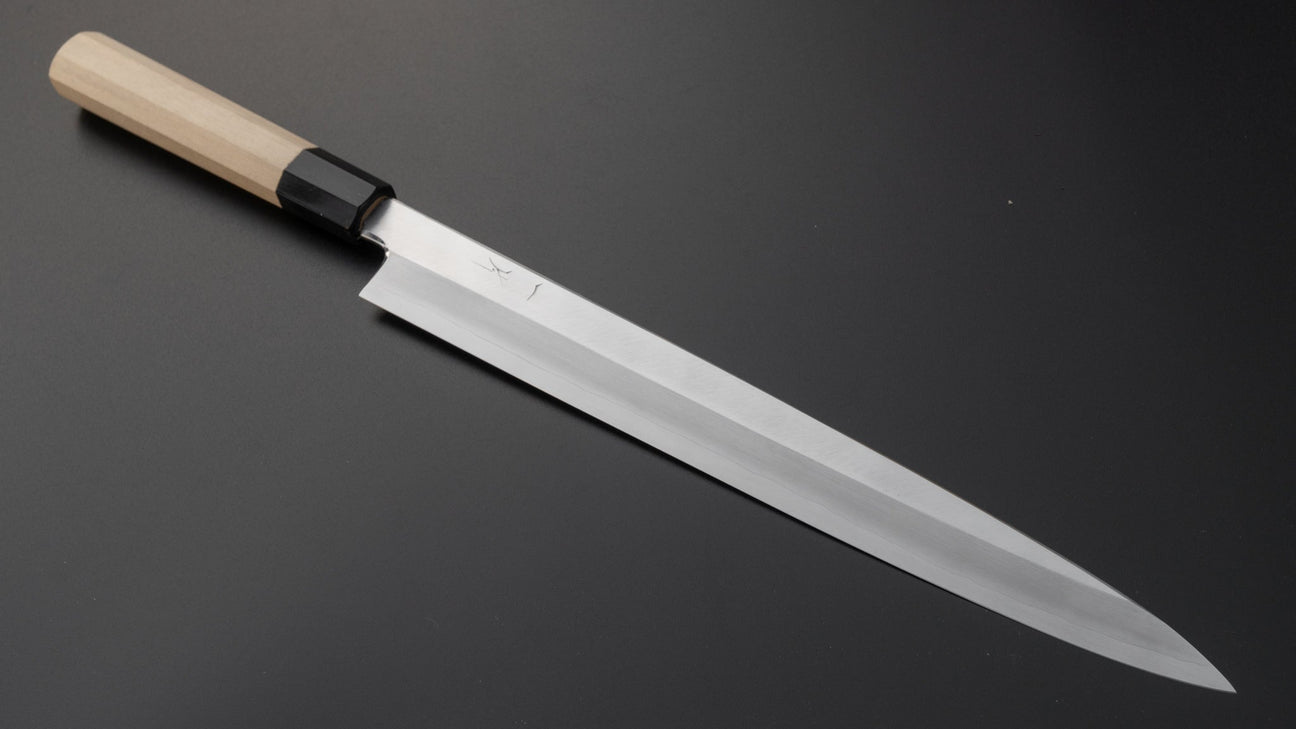 Hitohira Kikuchiyo Rikichi Silver #3 Yanagiba 300mm Ho Wood Handle (Saya)