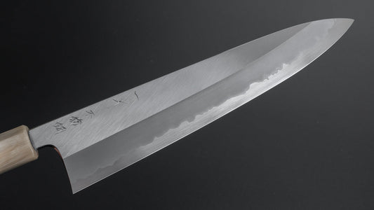 Hitohira Tanaka Kyuzo Blue #1 Stainless Clad Gyuto 240mm Taihei Ebony Handle