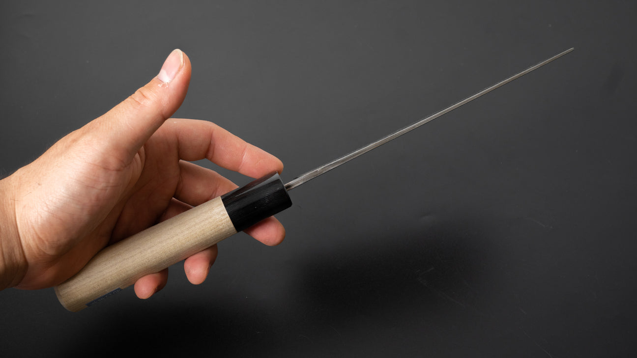 Morihei Hisamoto Blue Super Tsuchime Stainless Clad Nakiri 165mm Ho Wood Handle