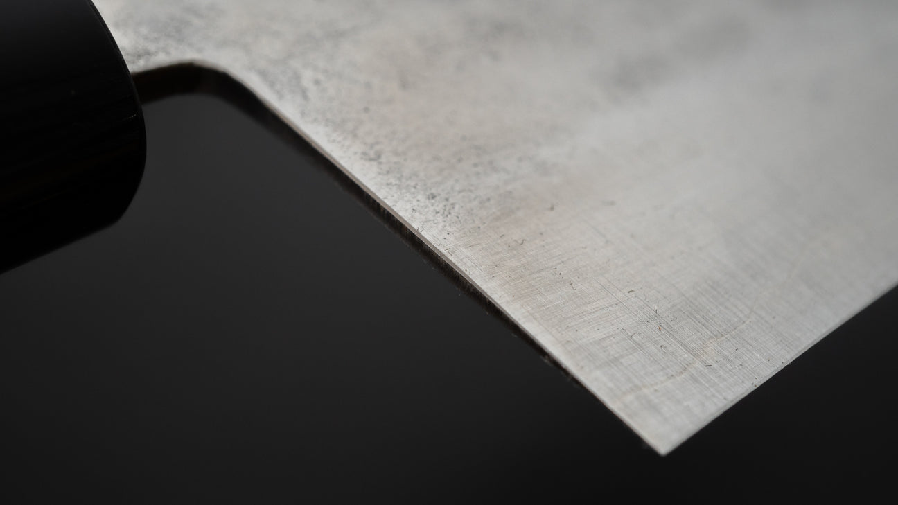 Morihei Hisamoto Blue Super Tsuchime Stainless Clad Nakiri 165mm Ho Wood Handle