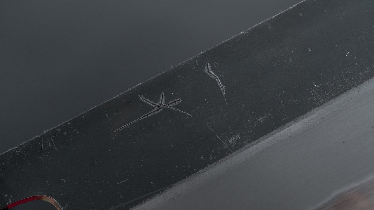 Hitohira Togashi Wit #2 Kurouchi Nakiri Tagayasan-handvat