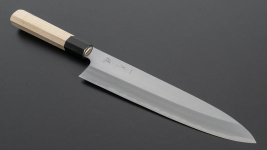Hitohira Kikuchiyo Ren Wit #2 Gyuto 240 mm Ho houten handvat