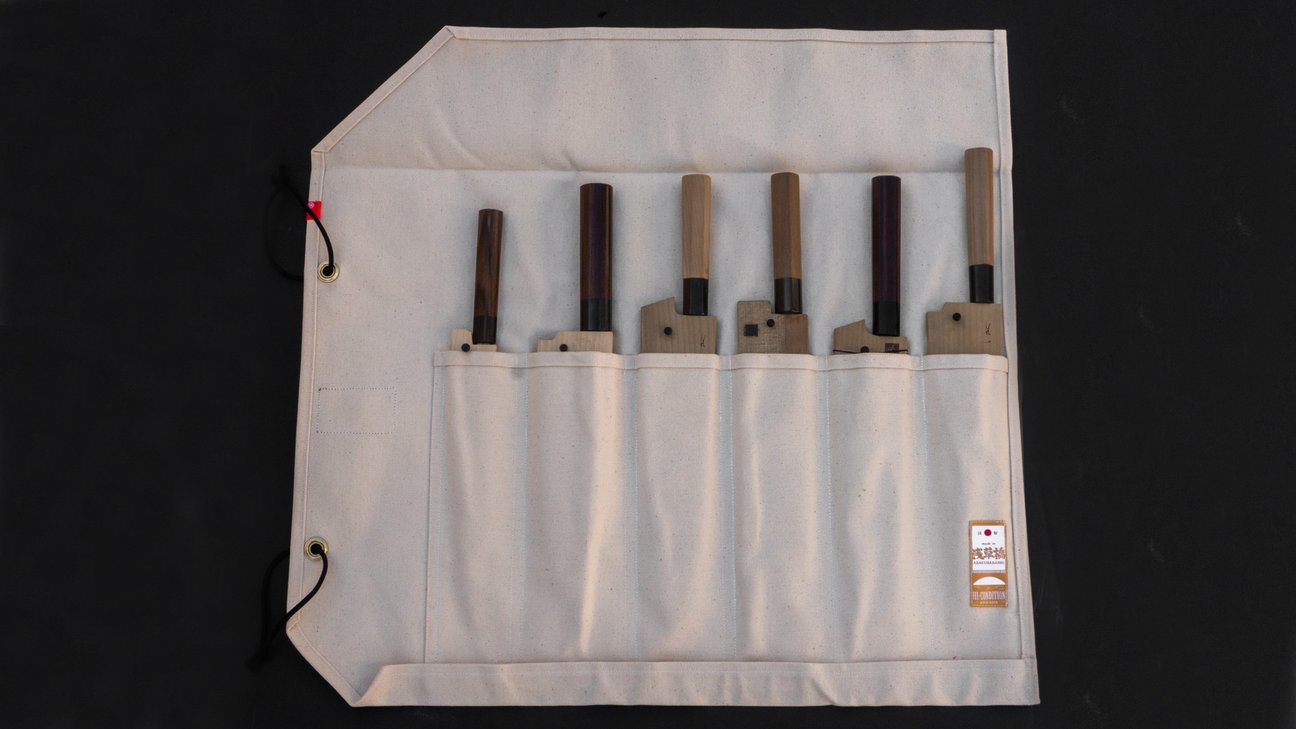 HI-CONDITION Hanpu Canvas 6 Pockets Knife Roll Kinari