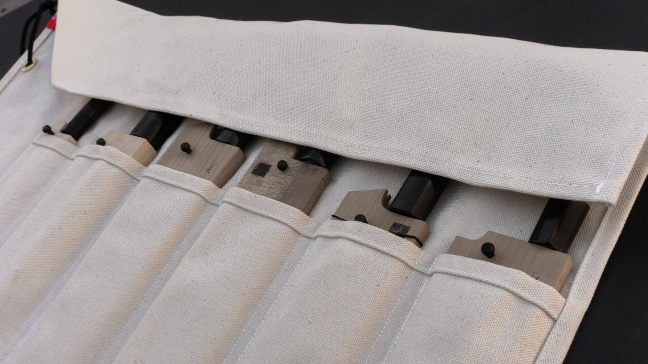 HI-CONDITION Hanpu Canvas 6 Pockets Knife Roll Kinari