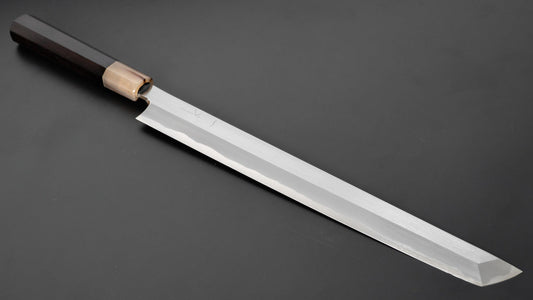 Hitohira Togashi White #1 Yanagi Sakimaru 300mm Ebony Handle (Saya)