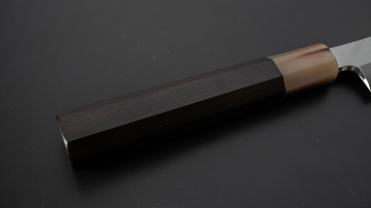 Hitohira Togashi White #1 Yanagi Sakimaru 300mm Ebony Handle (Saya)