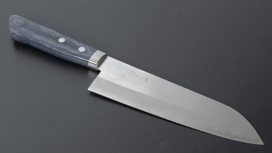 Hitohira NM Migaki Santoku 170mm Blue Pakka Handle