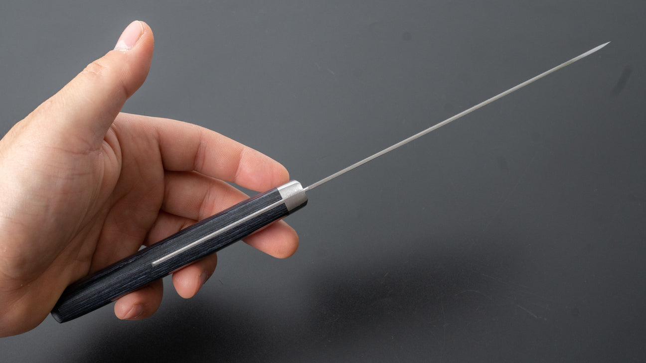 Hitohira NM Migaki Santoku 170 mm blauw Pakka-handvat