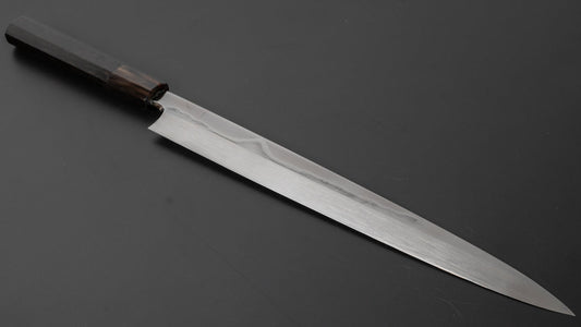Hitohira Togashi White #1 Fuji Mizu Honyaki Yanagiba 300mm Taihei Ebony Handle (Saya)