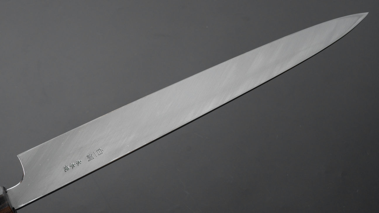 Hitohira Togashi White #1 Fuji Mizu Honyaki Yanagiba 300mm Taihei Ebony Handle (Saya)