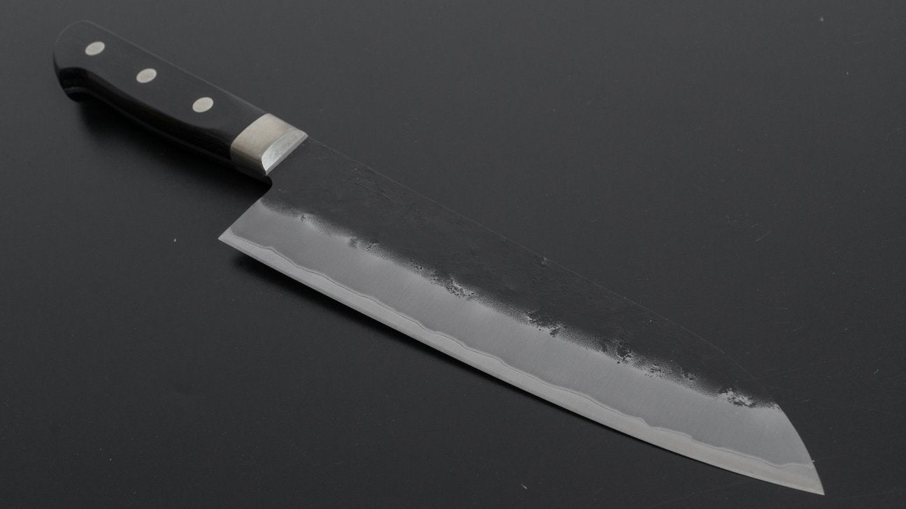 Hitohira Futana SB Kuro Nashiji Santoku 180mm Pakka Handle