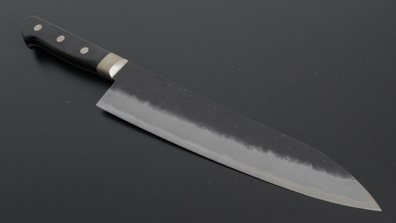 Hitohira Futana SB Kuro Nashiji Gyuto 210mm Western Pakka Handle