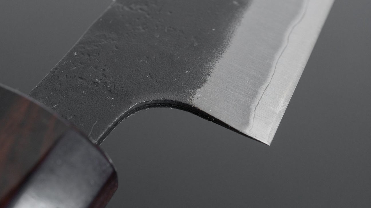 Hitohira Futana SB Kuro Nashiji Petty 135mm Cherry Wood Handle