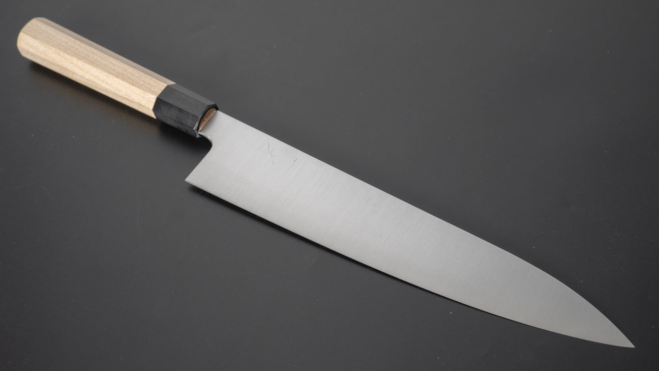 Hitohira Ashi Zweeds roestvrij Gyuto 270 mm Ho houten handvat