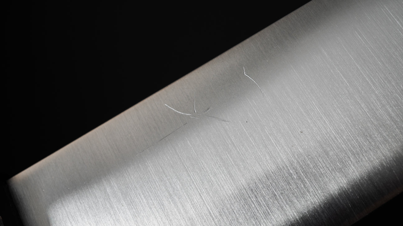 Hitohira Ashi Zweeds roestvrij Gyuto 270 mm ebbenhouten handvat