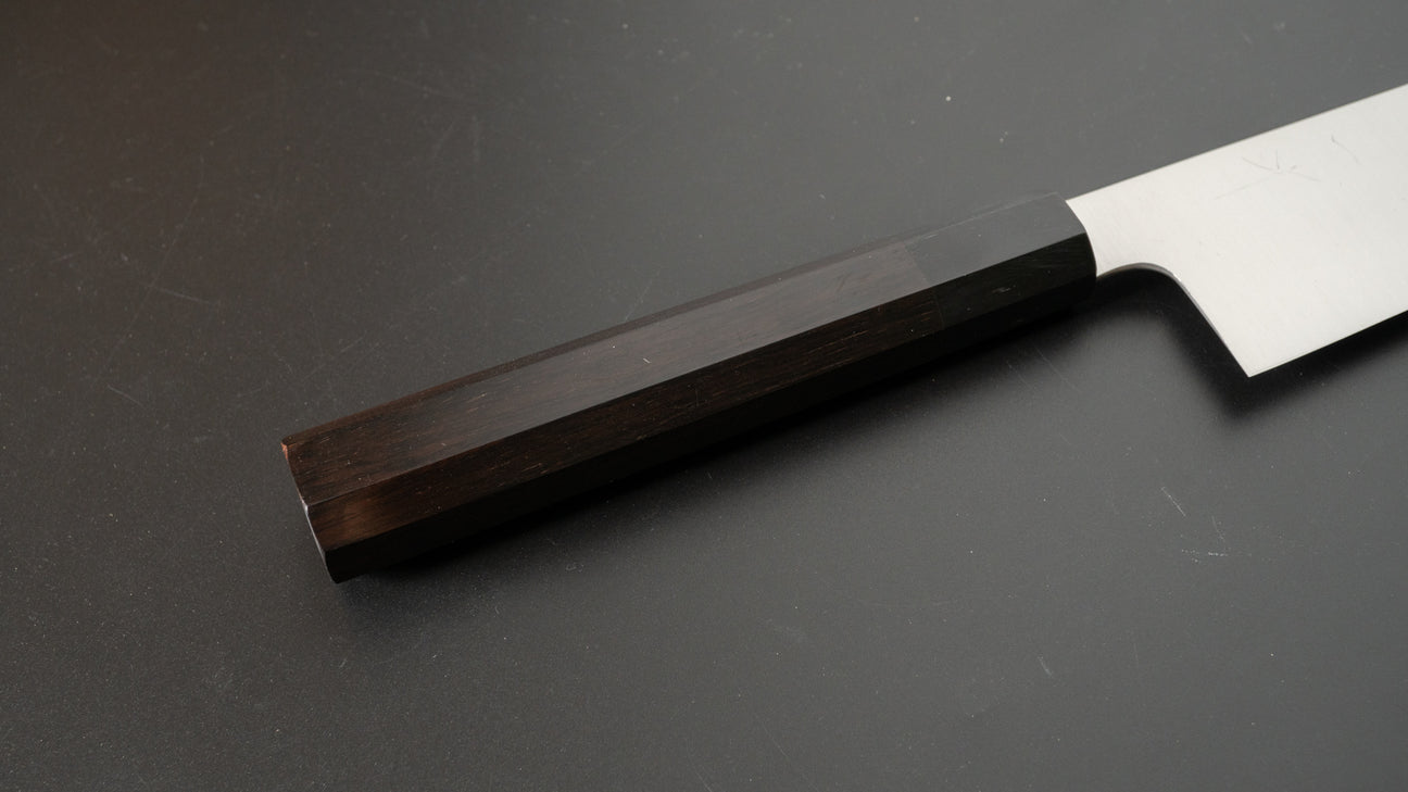 Hitohira Ashi Zweeds roestvrij Gyuto 270 mm ebbenhouten handvat