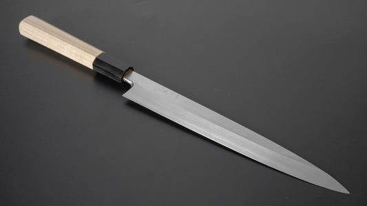 Hitohira Kikuchiyo Manzo Silver #3 Yanagiba 210mm Ho Wood Handle (Saya)
