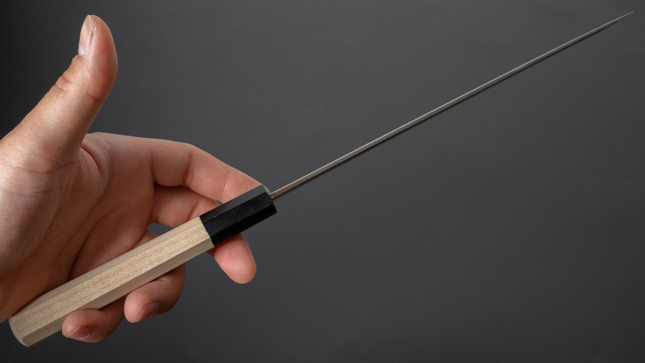 Hitohira Kikuchiyo Manzo Silver #3 Yanagiba 210mm Ho Wood Handle (Saya)