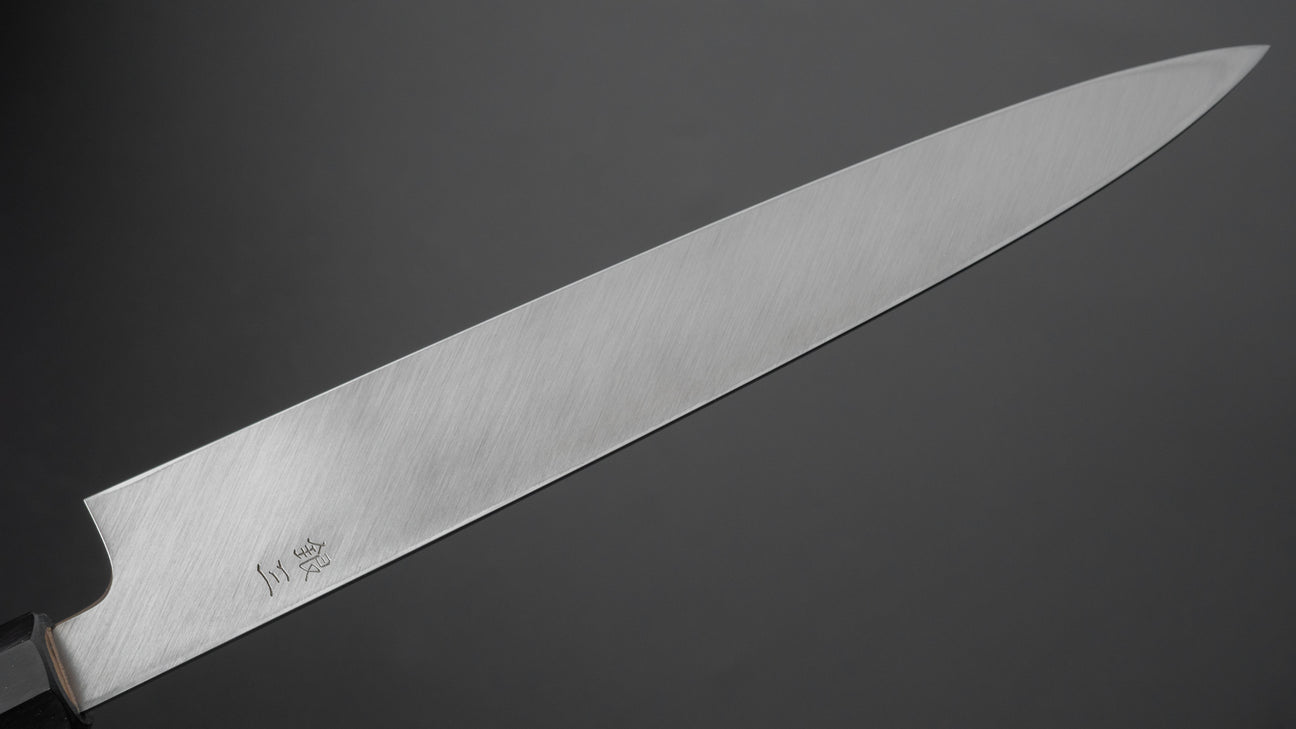 Hitohira Kikuchiyo Manzo Silver #3 Yanagiba 210mm Ho Wood Handle (Saya)