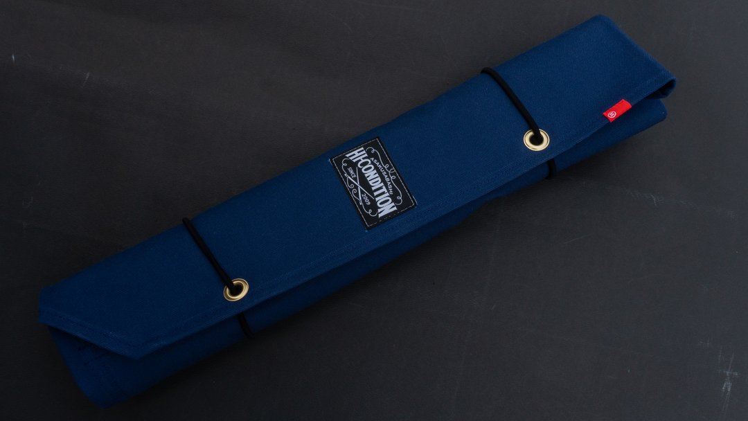 HI-CONDITION Hanpu Canvas 6 Pockets Knife Roll Navy